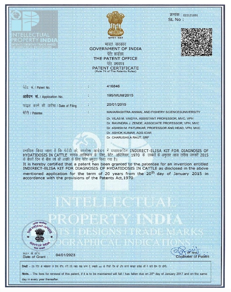 Indirect ELISA Patent